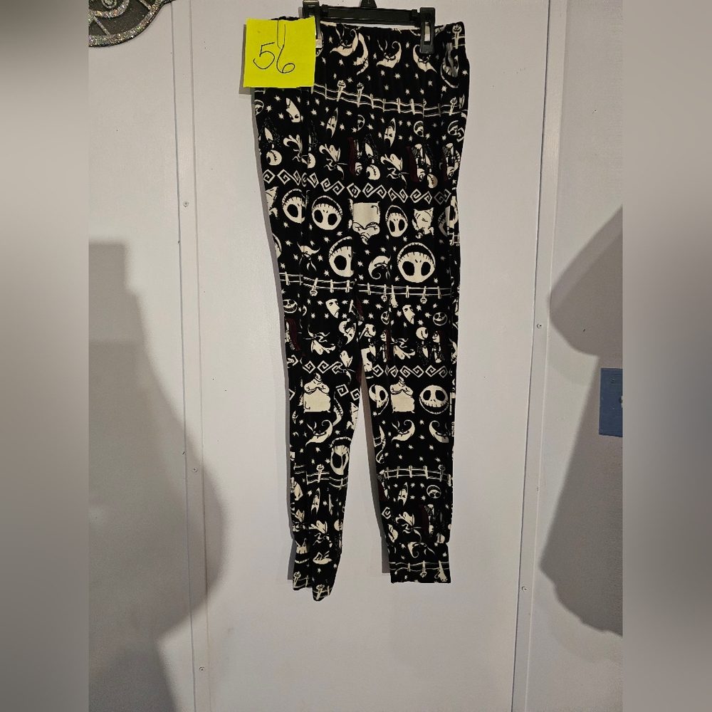The Nightmare Before Christmas Sleep Pants Size Small Jack Skellington Sally...